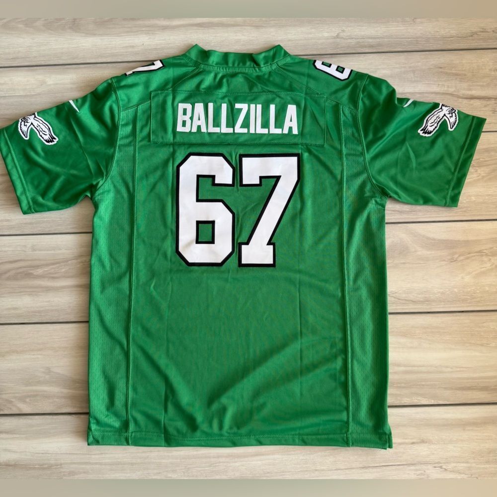 Nike NFL Philadelphia Eagles Custom Ballzilla Jersey Green Large NWT IN PKG